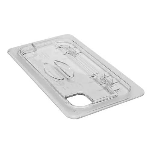 1/3 CLEAR GN NOTCHED FLIPLID POLYCARBONATE CAMBRO