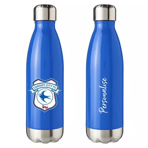 Cardiff City FC Crest Blue Insulated Water Bottle.jpg