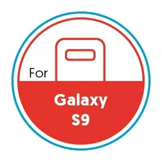 Smartphone Circular 20mm Label - Galaxy S9 - Red