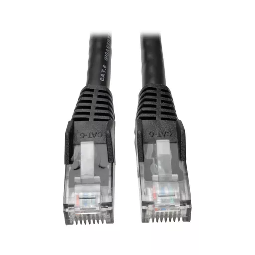 Tripp Lite N201-005-BK Cat6 Gigabit Snagless Molded (UTP) Ethernet Cable (RJ45 M/M), PoE, Black, 5 ft. (1.52 m)