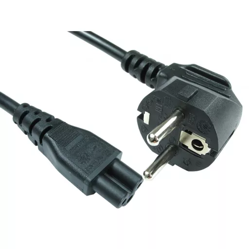 Schuko to IEC C5 (Clover Leaf) Mains Lead, 2M