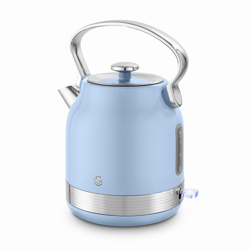 Swan Blue Retro Traditional Kettle Large