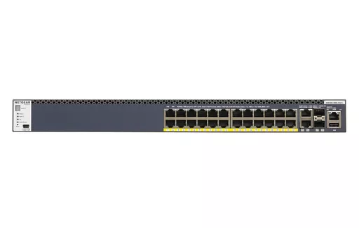 NETGEAR M4300-28G-PoE+ Managed L2/L3/L4 10G Ethernet (100/1000/10000) Power over Ethernet (PoE) 1U Black