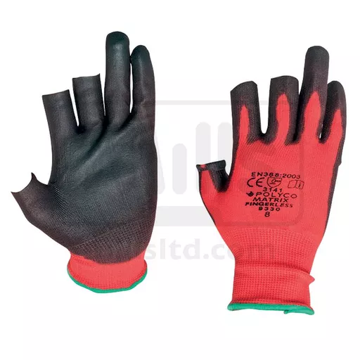 Matrix PU Fingerless Gloves
