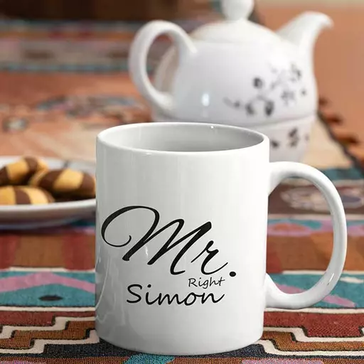 Anniversary wedding gift mug - Personalised Hubby of the Year gift with custom name