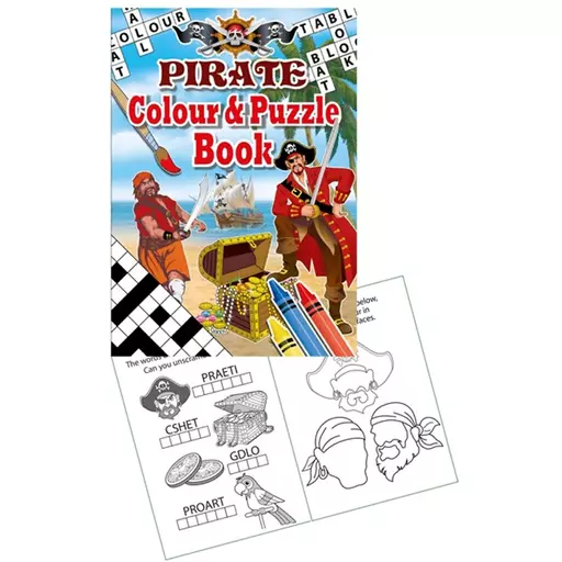 Pirate Colour & Puzzle Book - 16pp - Pack of 48