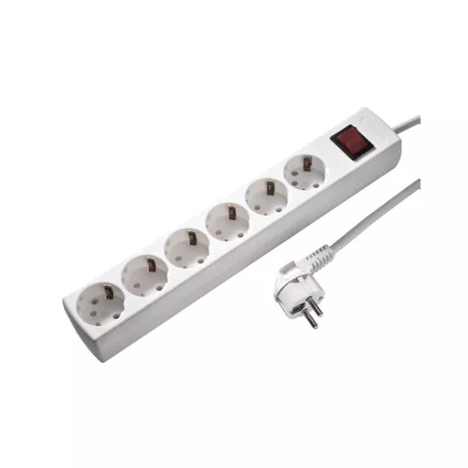 Switched 6-Gang European Extension Lead