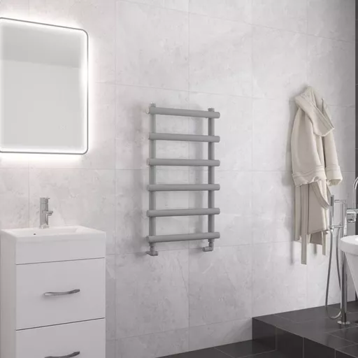 Marlow 850 x 500 Towel Rail Matt Grey