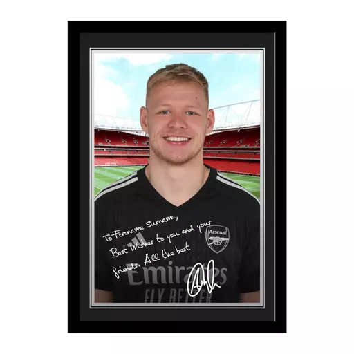 Arsenal FC Ramsdale Autograph Photo Framed