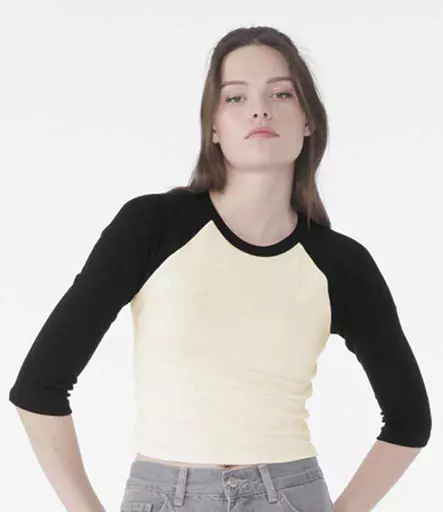 Bella Ladies Micro Rib 3/4 Raglan Baby T-Shirt