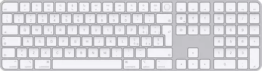 Apple Magic keyboard USB + Bluetooth Italian Aluminium, White