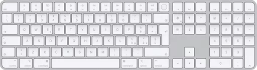 Apple Magic keyboard Universal USB + Bluetooth Italian Aluminium, White