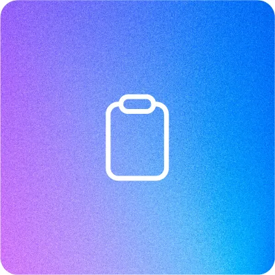 Gradient background with clipboard icon