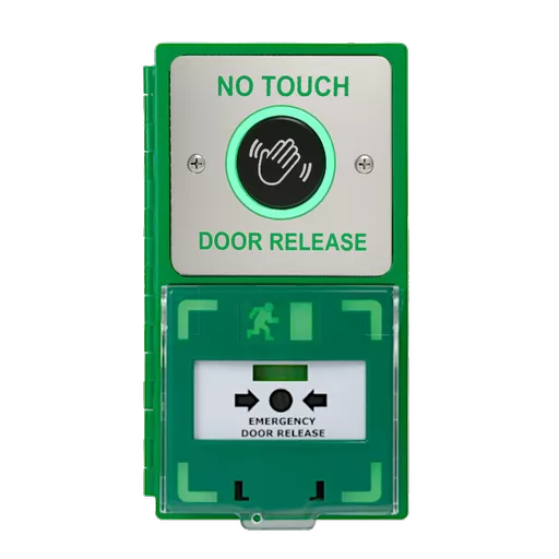 ICS Dual Unit MCP110 Call Point With Infrared Touch Free Exit Button