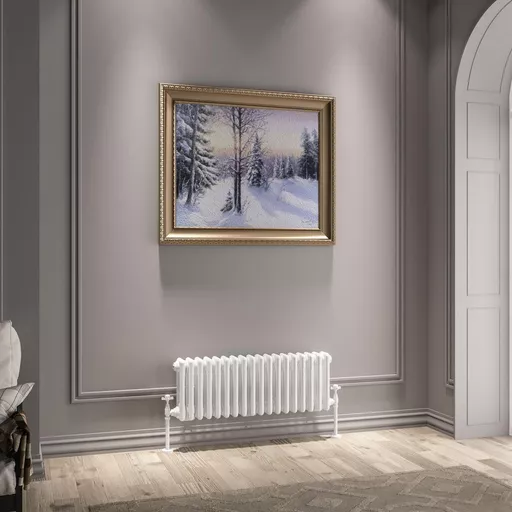 Imperia 3 Column Radiator 300 x 830mm Gloss White