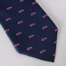 Navy hedgehog tie