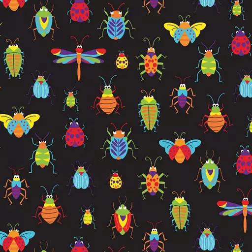Colourful Bugs Textile