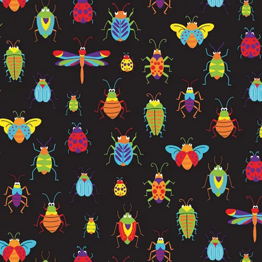 Colourful Bugs Textile