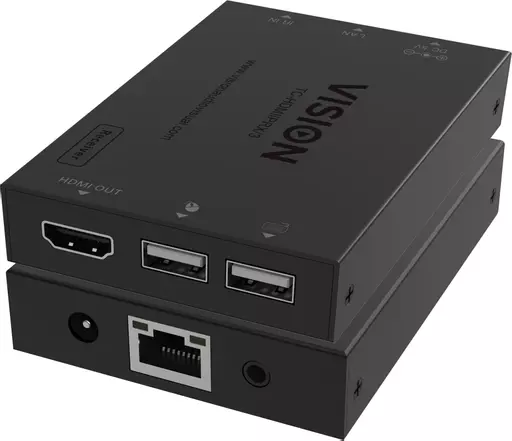 Vision HDMI-over-IP Receiver AV receiver Black