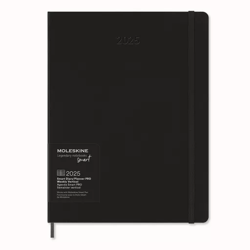 Moleskine 2025 PRO 12Month Weekly Vertical XL Smart Turnaround Gifts