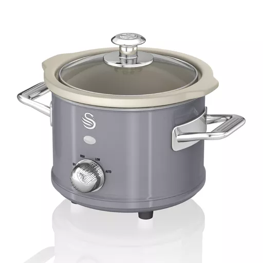 1.5L Slow Cooker Retro Grey