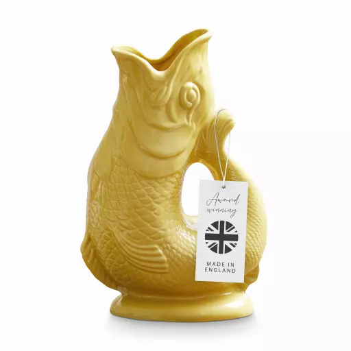 The Wade Fish Jug In Yellow 0.6 Litre