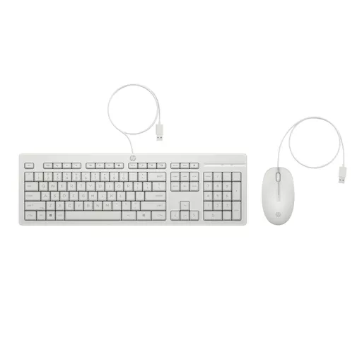 HP 225 Wired Mouse and Keyboard Combo Cashmere White