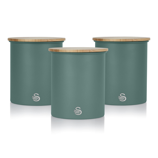 Swan Green Nordic Set Of 3 Storage Canisters