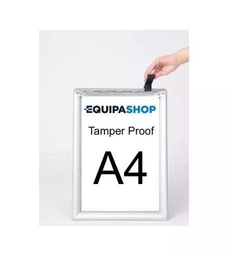 A4 Tamperproof Silver Snap Frame - 25mm
