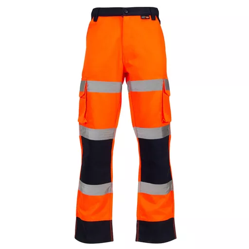 Supertouch Hi-Vis 2 Tone Orange Combat Trousers