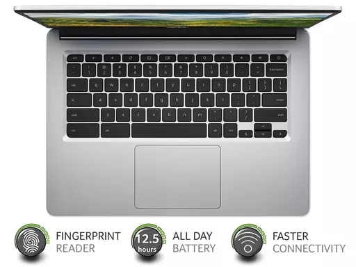 Acer Chromebook Intel Celeron N4020, 4GB, 64GB eMMC, 14 inch Full HD Display, Google Chrome OS, Silver