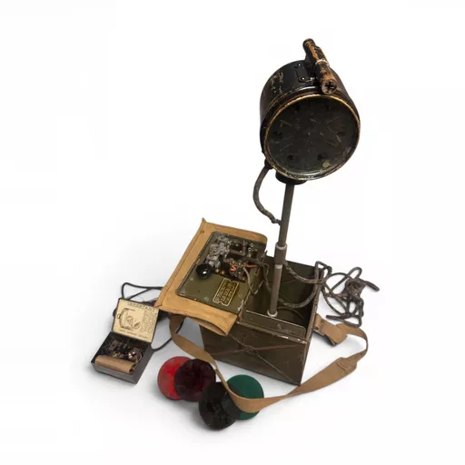 British WW2 Aldis Portable Signaling Lamp Set