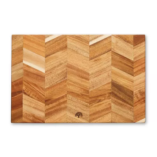 Rectangle Acacia Chevron Chopping Board