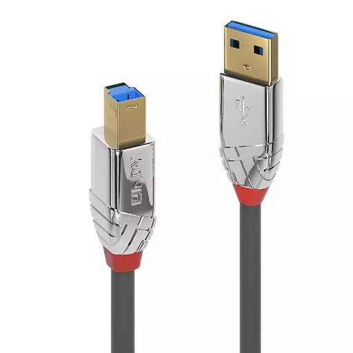 Lindy 0.5m USB 3.0 Type A to B Cable, Cromo Line