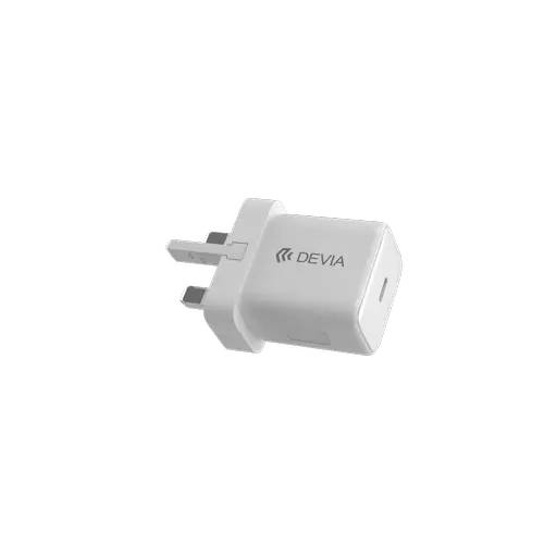 Devia - 30W USB-C Power Delivery 3-Pin UK Charging Plug - White