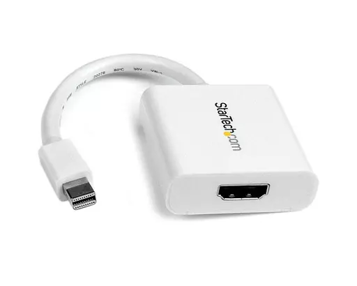 StarTech.com Mini DisplayPort to HDMI Adapter - mDP to HDMI Video Converter - 1080p - Mini DP or Thunderbolt 1/2 Mac/PC to HDMI Monitor/Display/TV - Passive mDP 1.2 to HDMI Dongle - White