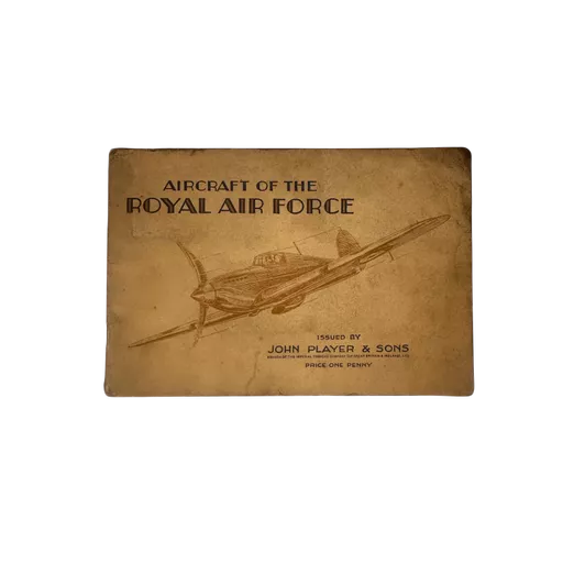 vintage cigarette card album titled "Aircraft of the Royal Air Force" Completed set