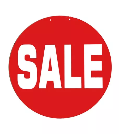 'Sale' Red &White Circle Hanging Sign - 455mm