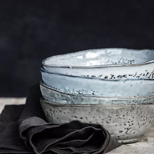 Bowl, Rustic, Grey/Blue