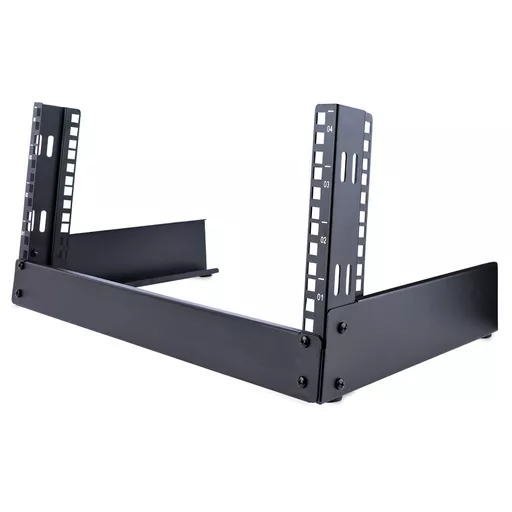 StarTech.com 2-Post 4U Desktop Server Rack, Small Open Frame 19in Computer Rack, Compact Network Rack for AV / Studio / Data / IT Equipment - Free Standing Two-Post Home/Office Rack