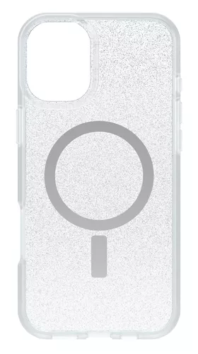 OtterBox React Series - Back cover for mobile phone - MagSafe compatibility - stardust (clear glitter) - for Apple iPhone 16 Plus