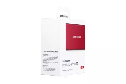 Samsung Portable SSD T7 1000 GB Red