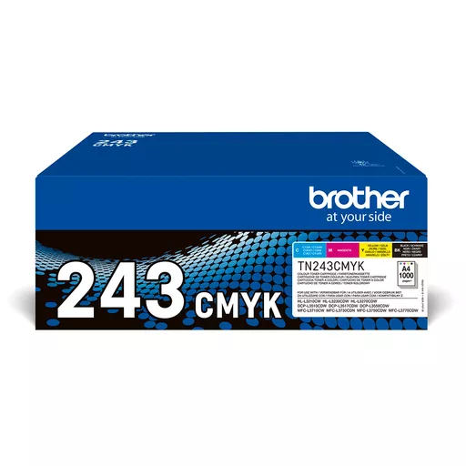 Brother TN-243CMYK Toner MultiPack Bk,C,M,Y, 4x1K pages ISO/IEC 19752 Pack=4 for Brother HL-L 3210