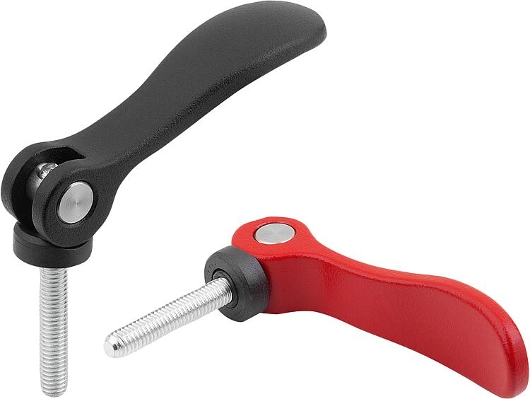 K2125 - Adjustable Cam Levers With Aluminium Handles Steel & Stainless Steel Threads M3-M10