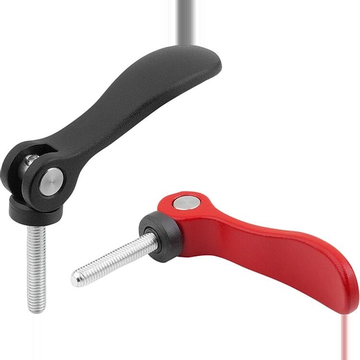 K2125 - Adjustable Cam Levers With Aluminium Handles Steel & Stainless Steel Threads M3-M10