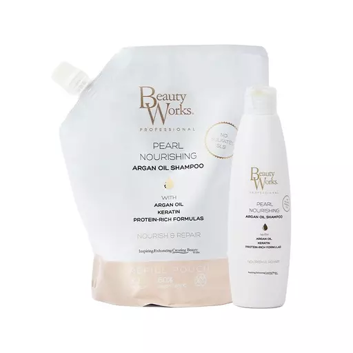 Beauty Works Pearl Nourishing Shampoo 250ml + 500ml Refill Sulphate Free