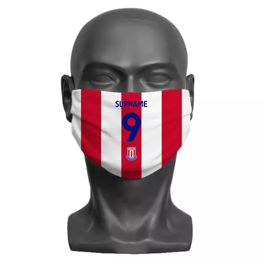 Stoke City FC Back of Shirt Adult Face Mask (Medium)