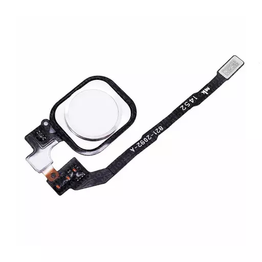 Home Button with Flex Cable & Adhesive (White) (CERTIFIED) - For iPhone 5S / SE