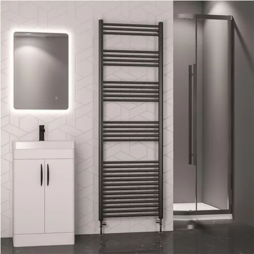 Wendover Straight Multirail 1800 x 600 Brushed Gunmetal