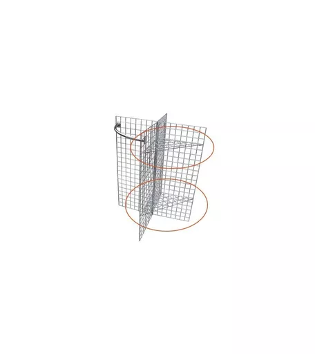 Chrome Gridwall Wire Triangular Shelf